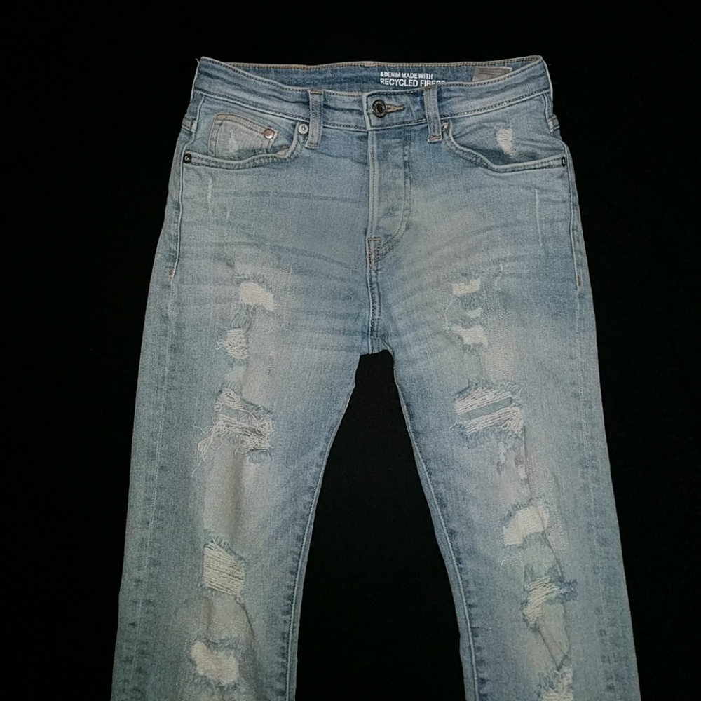 H&M Skinny and Denim Distressed Jeans